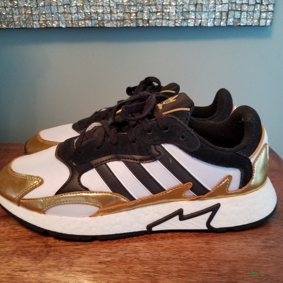 Adidas Q Boost Tresc Run Men's 10.5 Metallic Gold - Picture 2 of 7